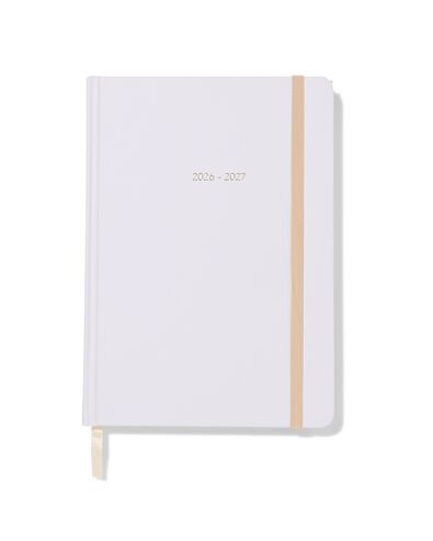 schoolagenda 18-maanden 2026-2027 15.5x21.5cm cr&egrave;me - 14505670 - HEMA