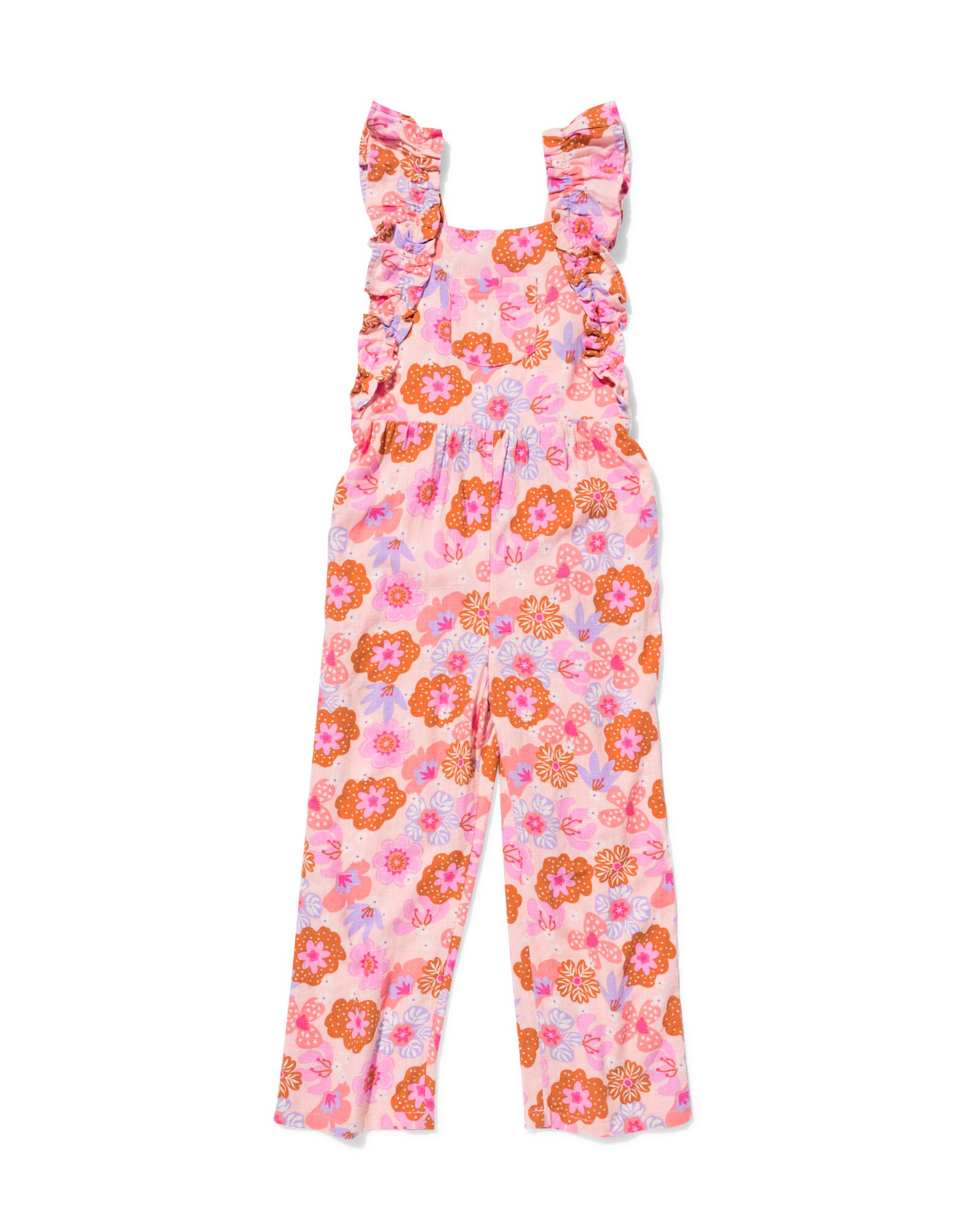 kinderjumpsuit bloemen roze roze - 30863912PINK - HEMA