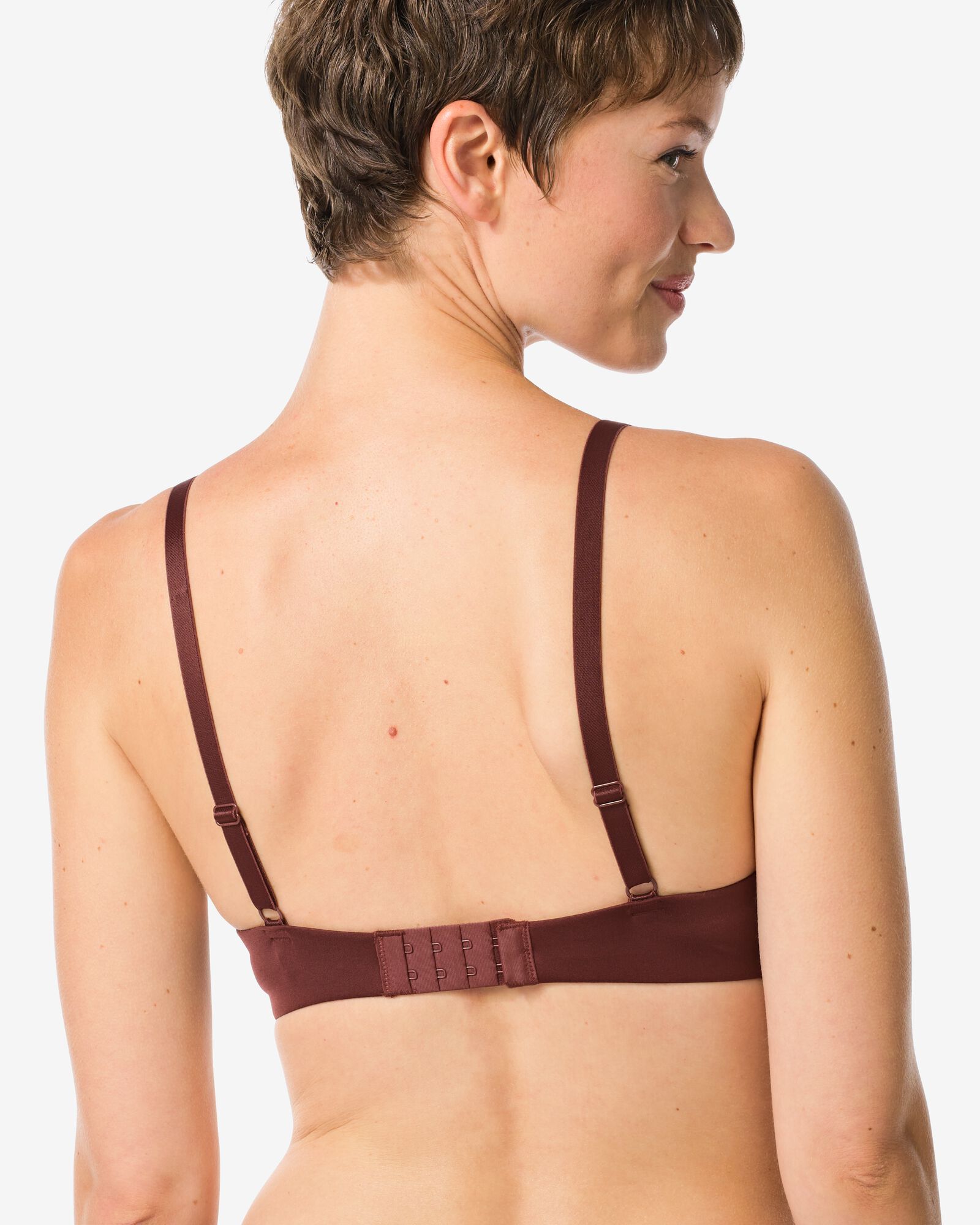 voorgevormde bh met beugel donkerbruin - 21800616DARKBROWN - HEMA