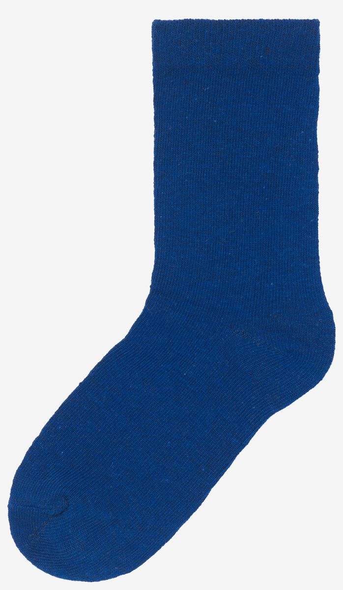 kinder sokken met katoen - 5 paar blauw 39/42 - 4360075 - HEMA