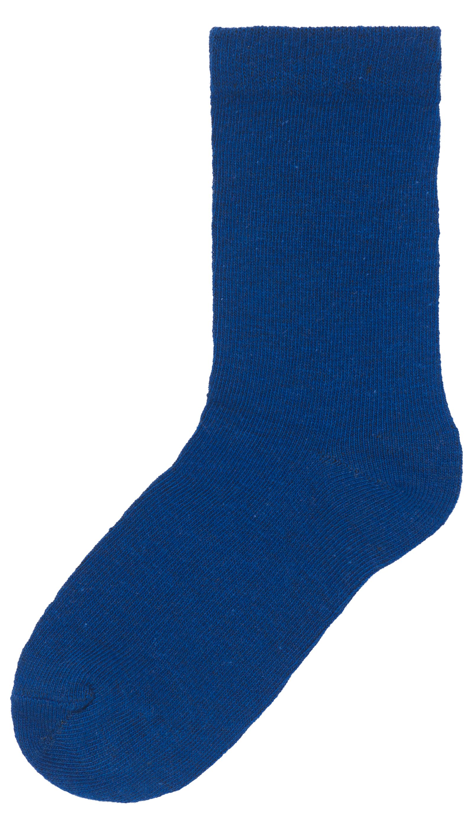 kinder sokken met katoen - 5 paar blauw 31/34 - 4360073 - HEMA