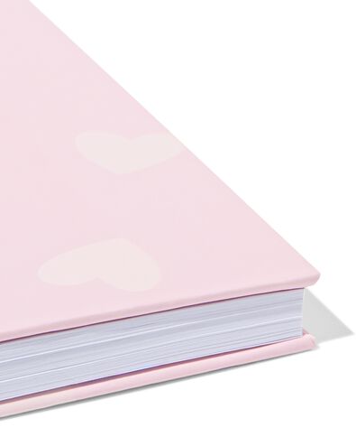 notitieboek 11.5x15cm roze hartjes - 14100230 - HEMA