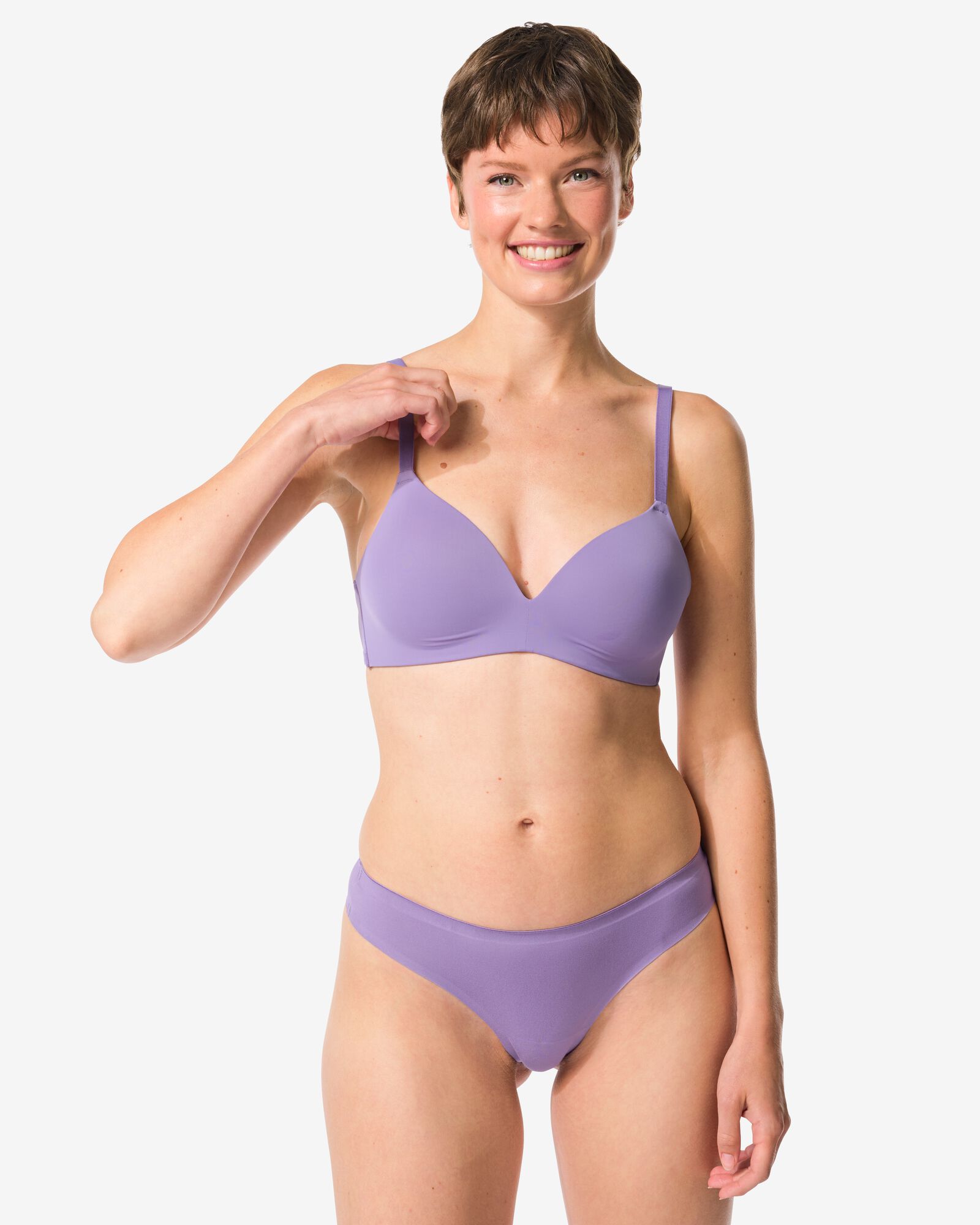 damesstring second skin micro lichtpaars - 19631355LIGHTPURPLE - HEMA