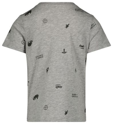 kinder t-shirts rhino/bladeren - 2 stuks grijsmelange - 1000027159 - HEMA