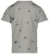 kinder t-shirts rhino/bladeren - 2 stuks grijsmelange grijsmelange - 1000027159 - HEMA