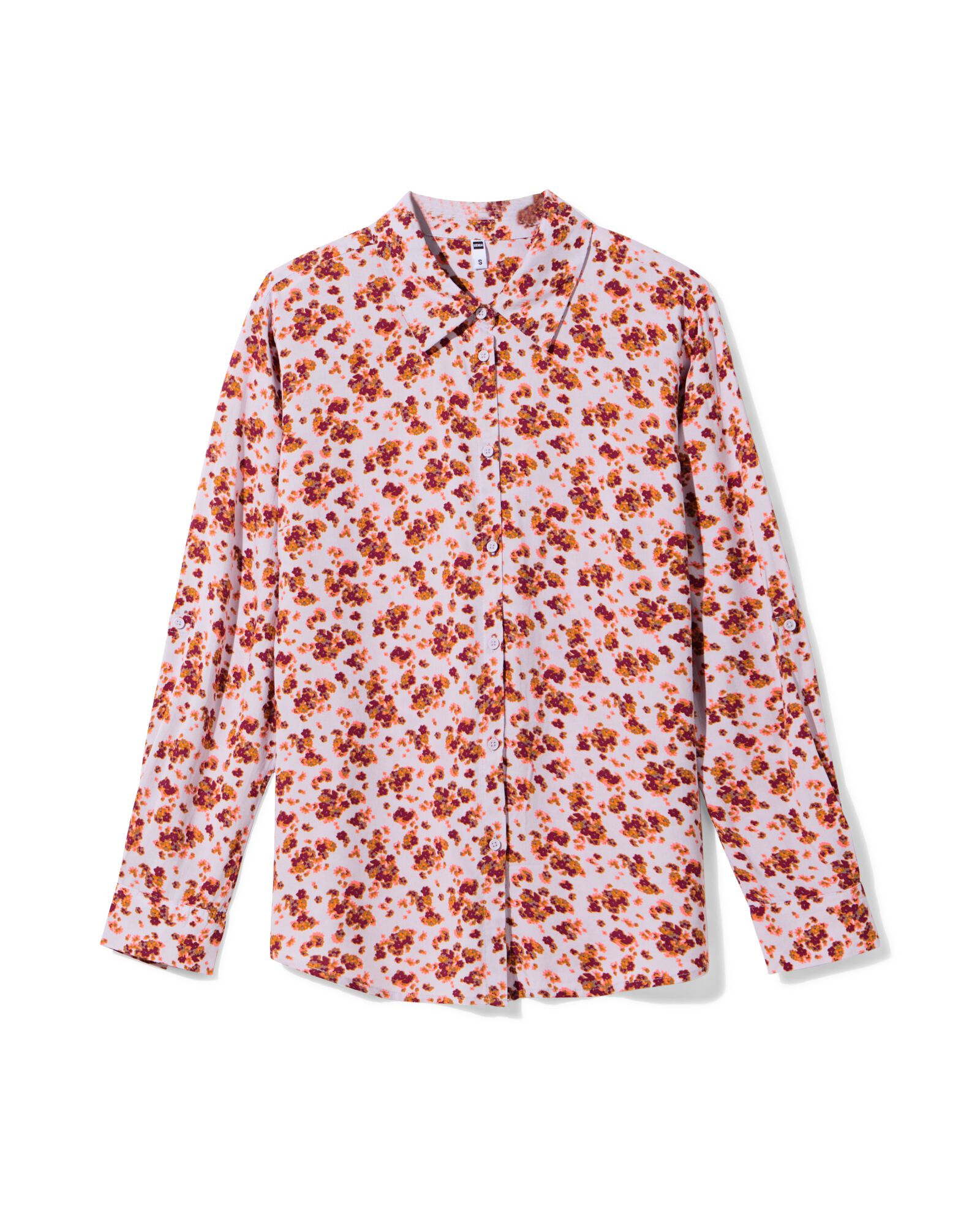 damesblouse Bobbie bloemen lila lila - 36207640LILAC - HEMA