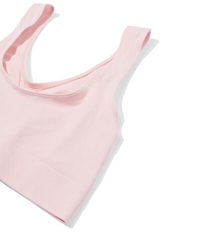 niet voorgevormde top zonder beugel naadloos lichtroze - 21805760LIGHTPINK - HEMA