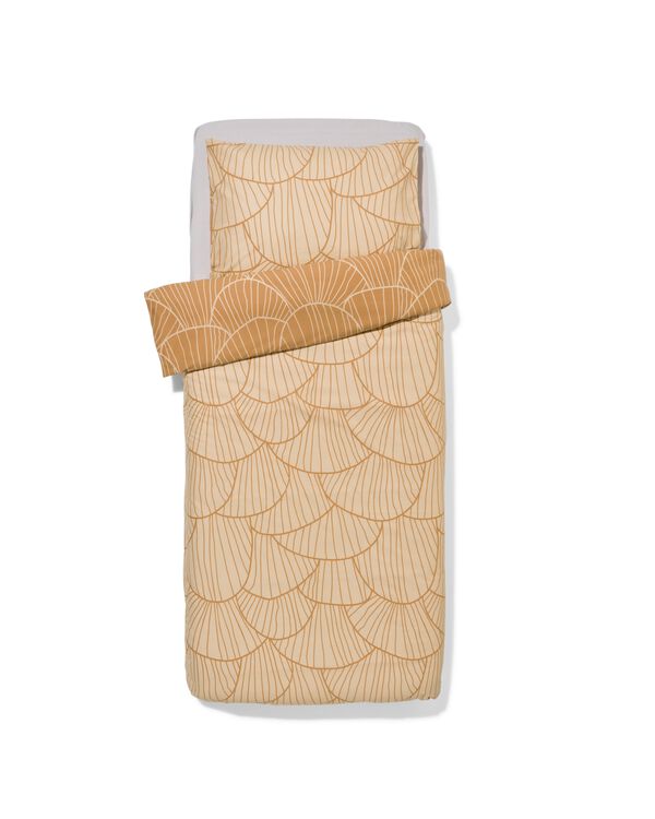 housse de couette 140x200/220 coton coquillages sable - 5720185 - HEMA