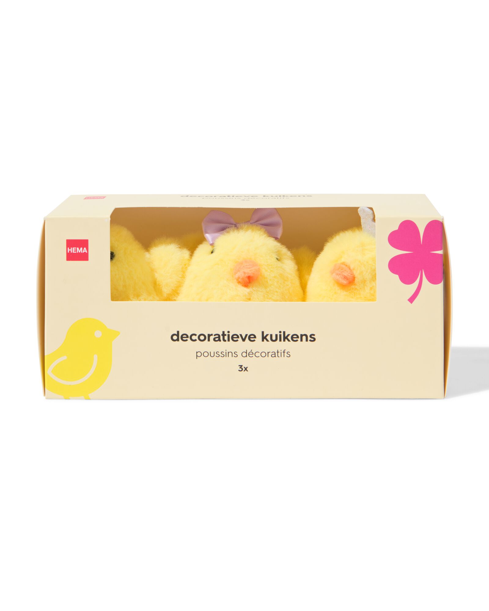 poussins d&eacute;coratifs en peluche - Lot de 3 - 25800192 - HEMA