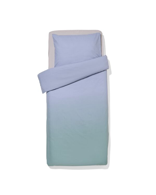 Bettbezug 140 &times; 200/220 cm, weiche Baumwolle, Farbverlauf, gr&uuml;n-blau - 5720201 - HEMA