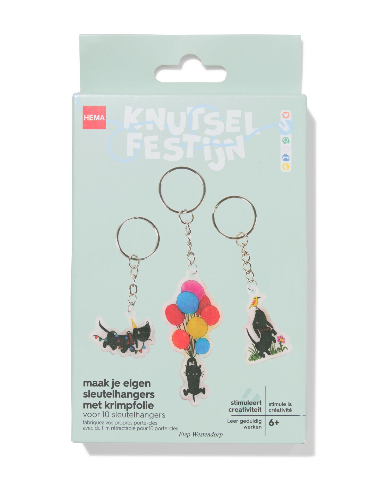 kit de porte-cl&eacute;s e, film r&eacute;tractable Takkie et Siepie - 15900561 - HEMA