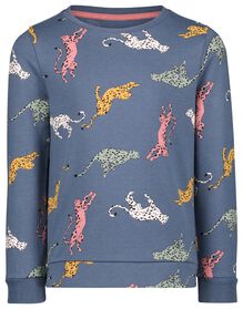 Kinder-Sweatshirt mit Leoparden blau blau - 1000028814 - HEMA