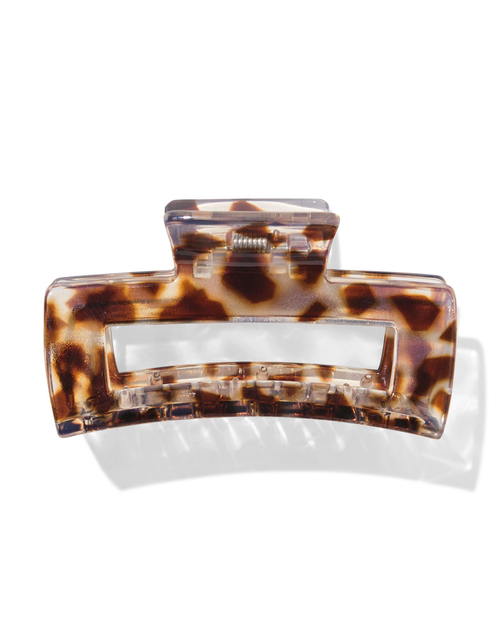 vierkante haarclip 8cm tortoise - 11870223 - HEMA