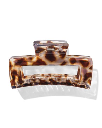vierkante haarclip 8cm tortoise - 11870223 - HEMA