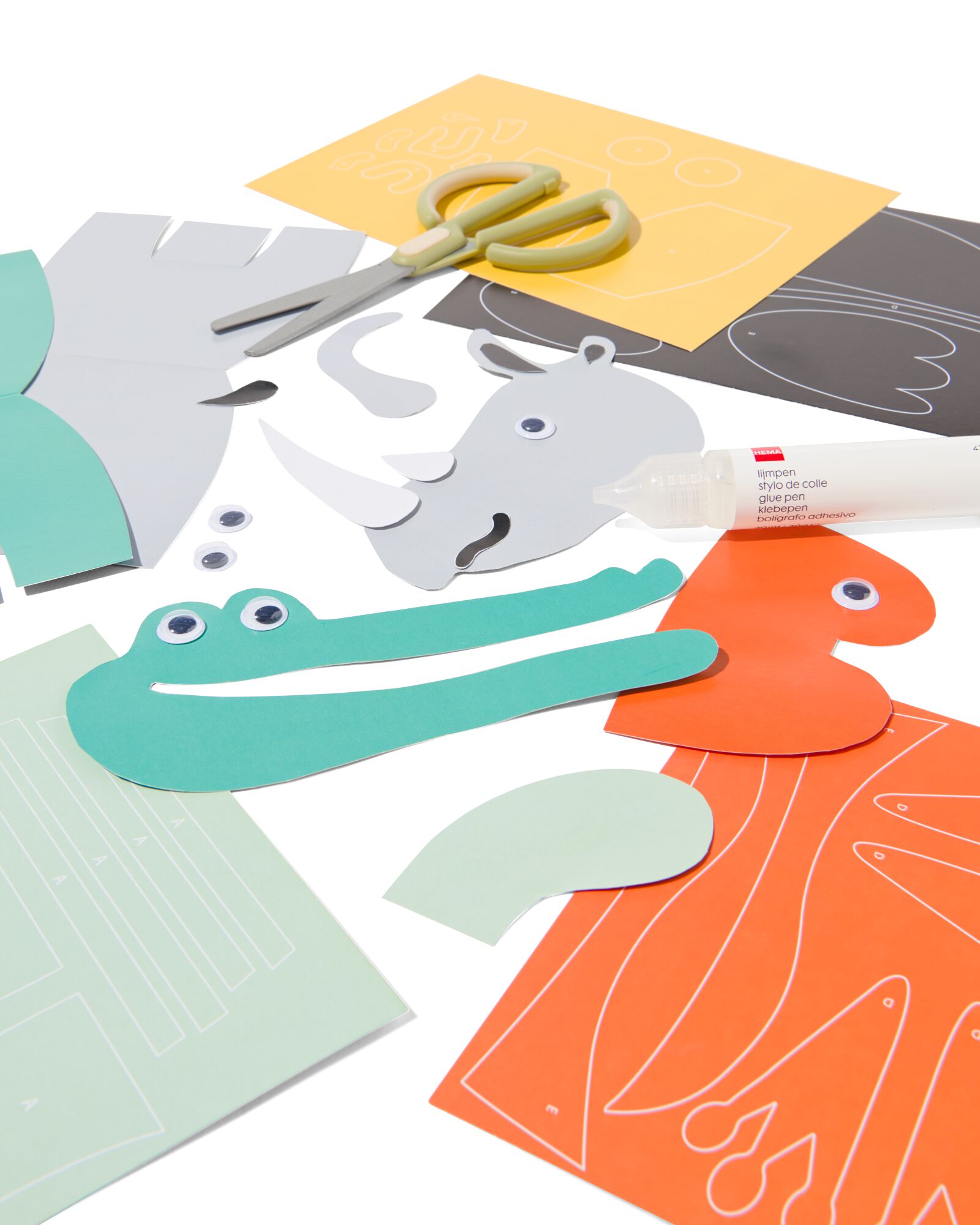 Bastelset f&uuml;r 5 Tiere - 15920217 - HEMA