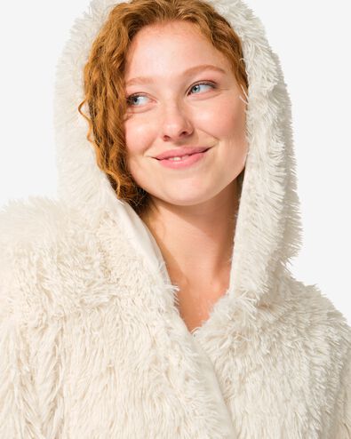 Damen-Sofa-Poncho, Einheitsgr&ouml;&szlig;e, Kapuze und Taschen, Creme - 61100242 - HEMA