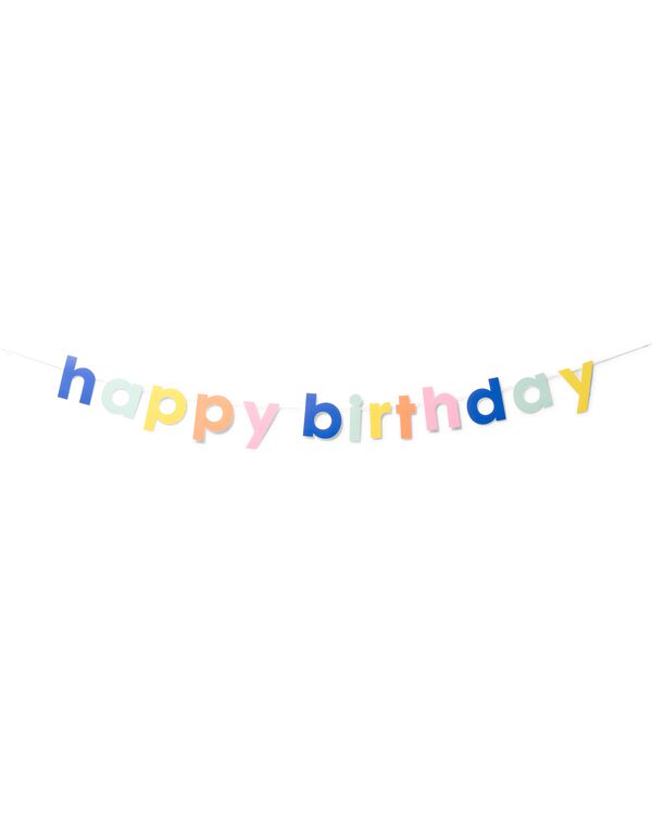 guirlande carton happy birthday 1.5m - 14280140 - HEMA