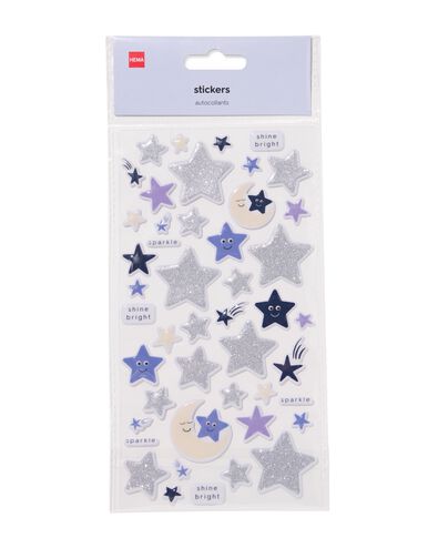 feuilles d'autocollants &eacute;toiles 23x11cm - lot de 3   - 14100381 - HEMA