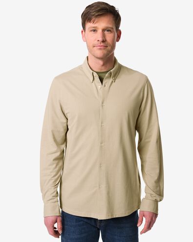 chemise homme Billy piqu&eacute; beige beige - 2101790BEIGE - HEMA