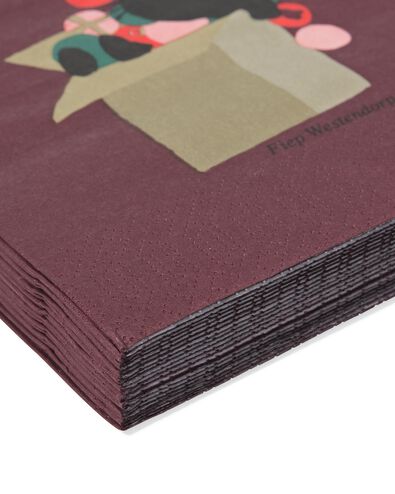 serviettes de table Takkie 33 x 33 en papier - 20 pi&egrave;ces - 25600196 - HEMA