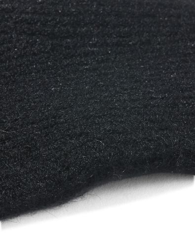dameshandschoen rib zwart zwart - 16451105BLACK - HEMA