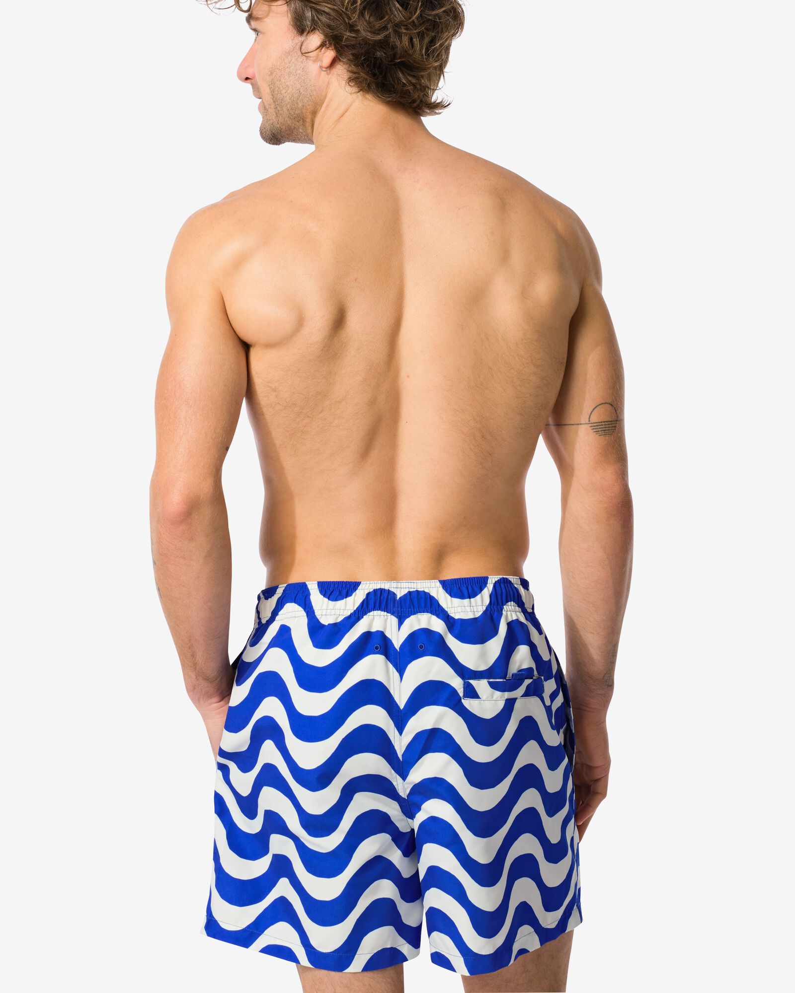 Herrenbadehose, Wellen blau - 22150160BLUE - HEMA