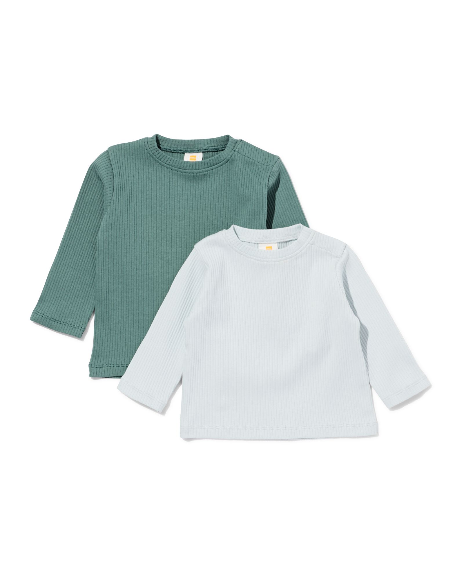 T-shirts b&eacute;b&eacute; c&ocirc;tel&eacute; - lot de 2 bleu - 33127070BLUE - HEMA