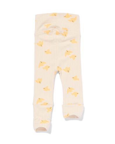 legging &eacute;volutif pour nouveau-n&eacute; en bambou c&ocirc;tel&eacute; oiseaux &eacute;cru &eacute;cru - 33413120ECRU - HEMA
