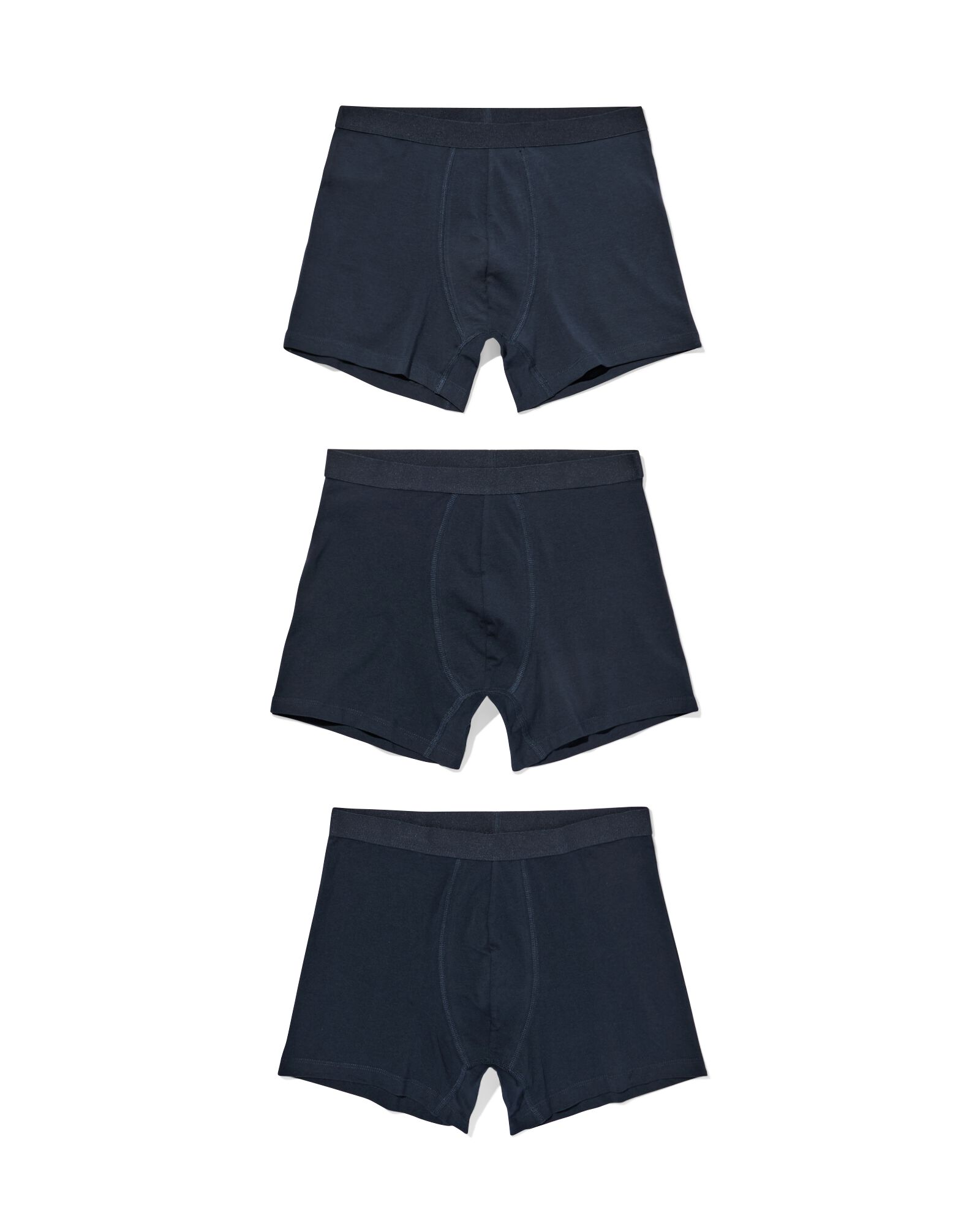boxer homme - 3 pi&egrave;ces bleu fonc&eacute; M - 19145052 - HEMA
