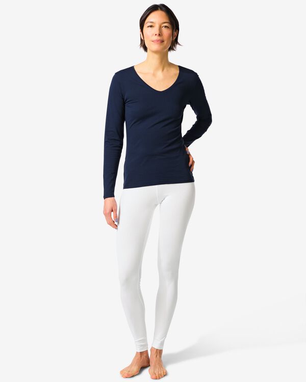 legging femme Sandy moulant blanc blanc - 36311070WHITE - HEMA