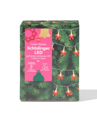 lichtsnoer 1.8m met 15 lampjes strikjes voor binnen - 25500153 - HEMA