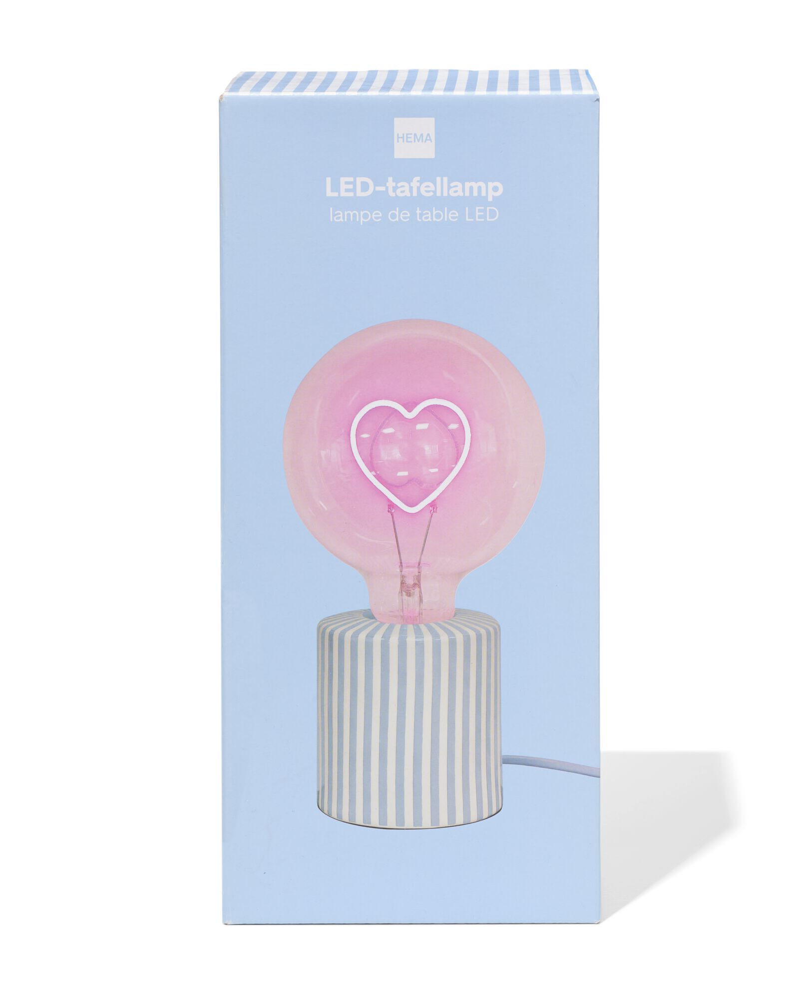 lampe de table 12,5x12,5x23cm led c&oelig;ur - 61104413 - HEMA