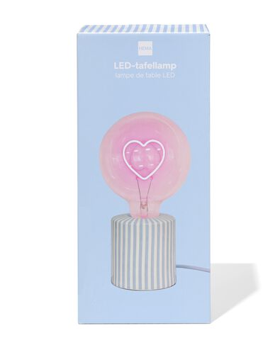 lampe de table 12,5x12,5x23cm led c&oelig;ur - 61104413 - HEMA