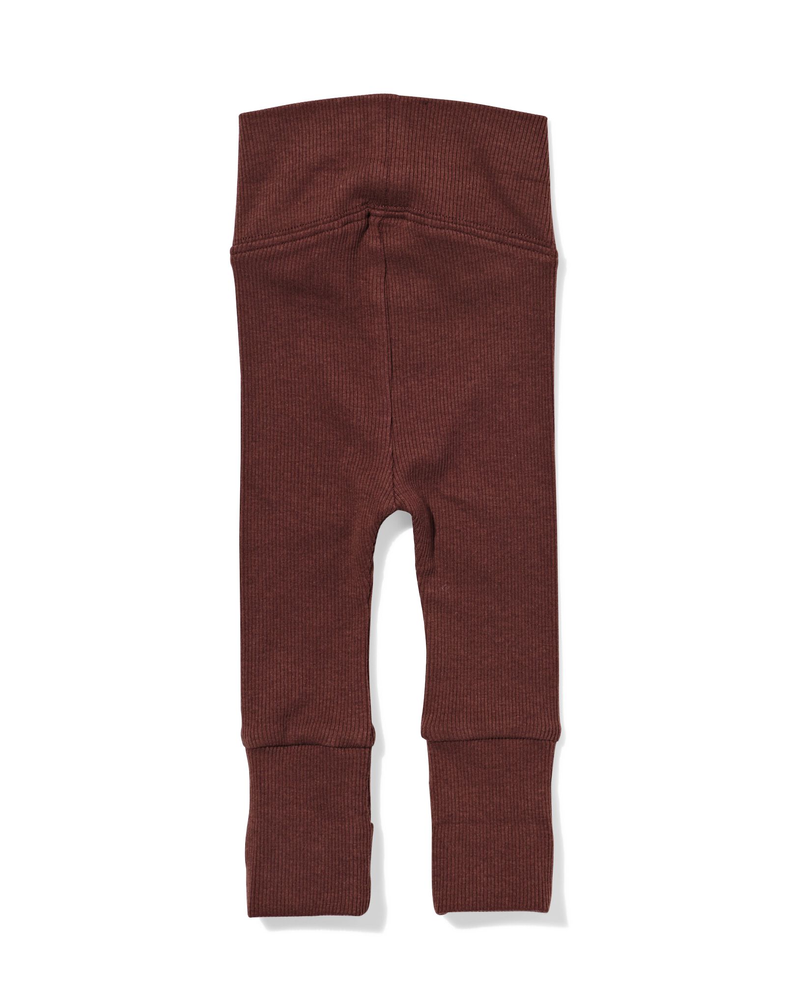newborn meegroei legging LENZING™ ECOVERO™ rib donkerbruin donkerbruin - 33429120DARKBROWN - HEMA