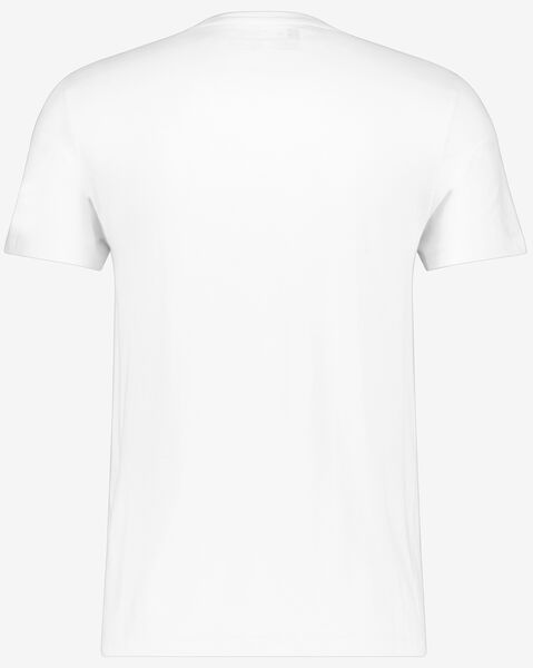 2 t-shirts homme regular fit col rond blanc S - 34277023 - HEMA
