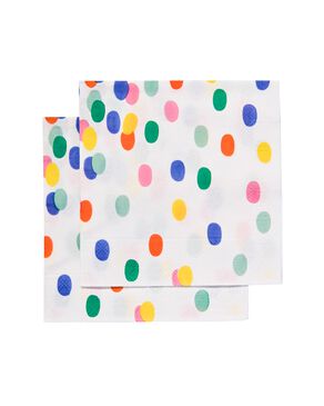 20 serviettes - 24 x 24 - papier - confettis - 14200286 - HEMA