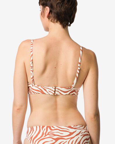 Damen-Bikinioberteil Janna, Push-up, gerippt, mit Zebramuster schokoladenbraun schokoladenbraun - 22360380CHOCOLATEBROWN - HEMA