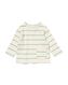 t-shirt bébé nouveau-né côtelé rayures blanc cassé 74 - 33499615 - HEMA