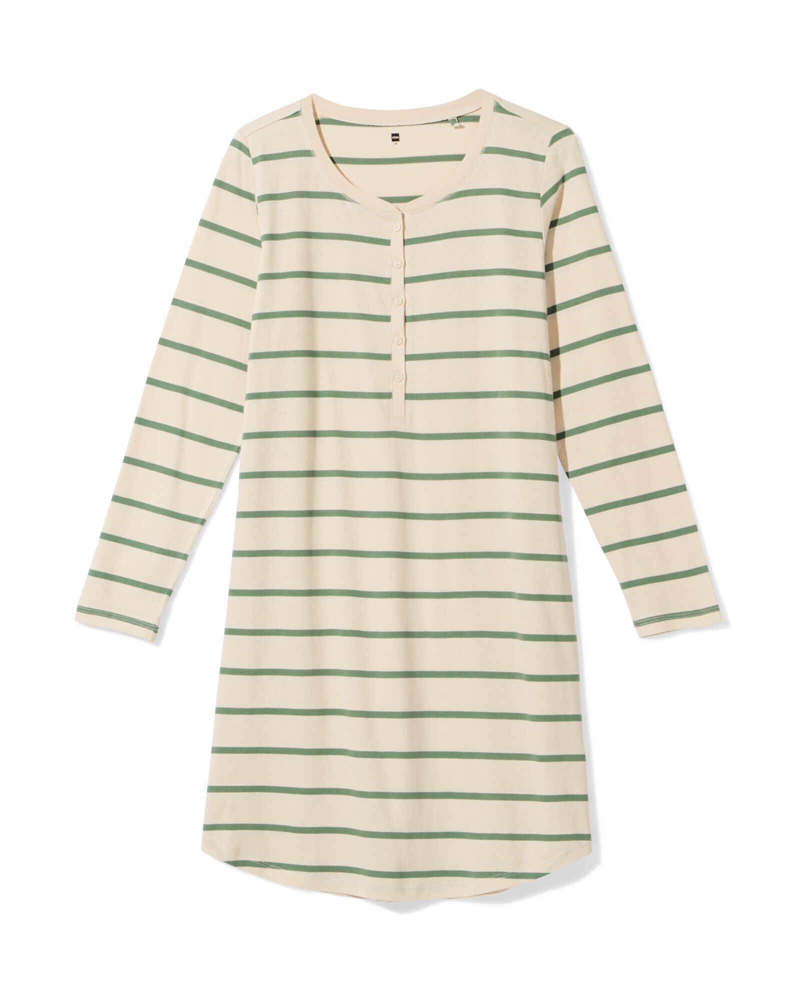 damesnachthemd strepen groen groen - 23407520GREEN - HEMA