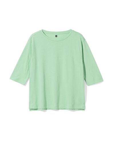 dames pyjamatop katoen lichtgroen - 23410460LIGHTGREEN - HEMA