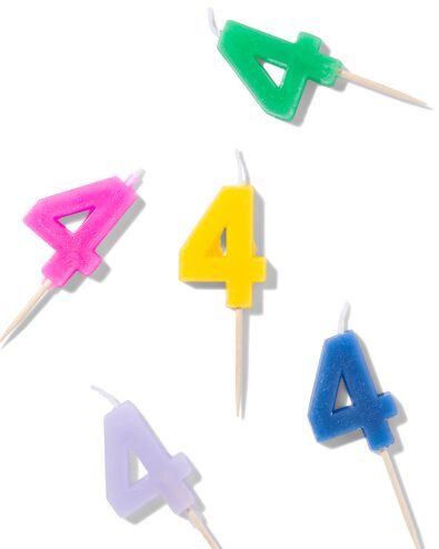 Bougie de g&acirc;teau chiffre 4 - 14250238 - HEMA