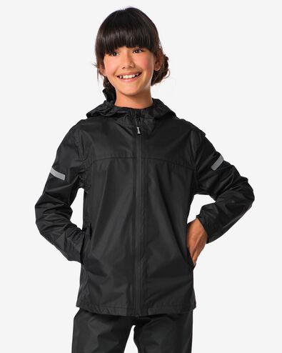 Kinder-Regenjacke, leicht, wasserdicht schwarz schwarz - 18440260BLACK - HEMA