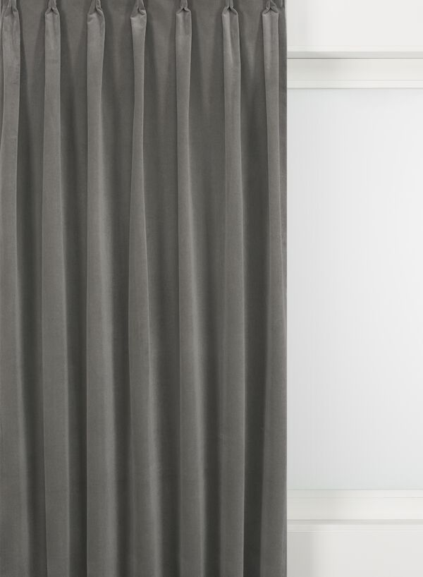 tissu pour rideaux velours gris clair gris clair - 1000027427 - HEMA