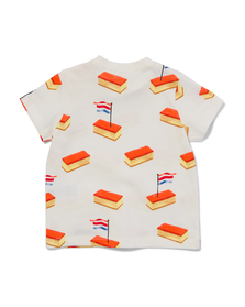 t-shirt bébé tompouce orange blanc cassé blanc cassé - 1000031034 - HEMA