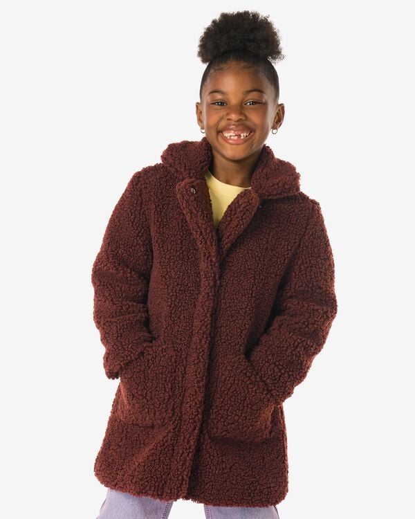 Kinderjacke Teddy dunkelbraun dunkelbraun - 30825206DARKBROWN - HEMA