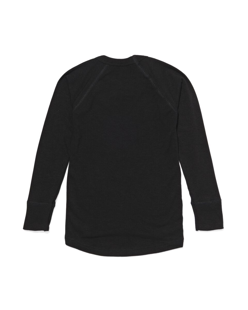 kinder thermo t-shirt zwart zwart - 1000001475 - HEMA