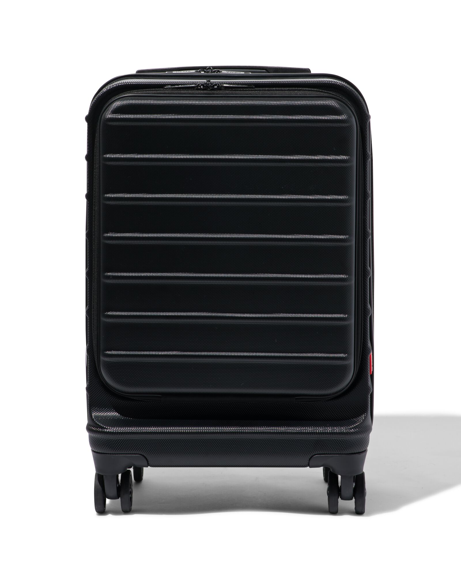valise avec poche frontale ABS 35x25x55 noir - 18630024 - HEMA