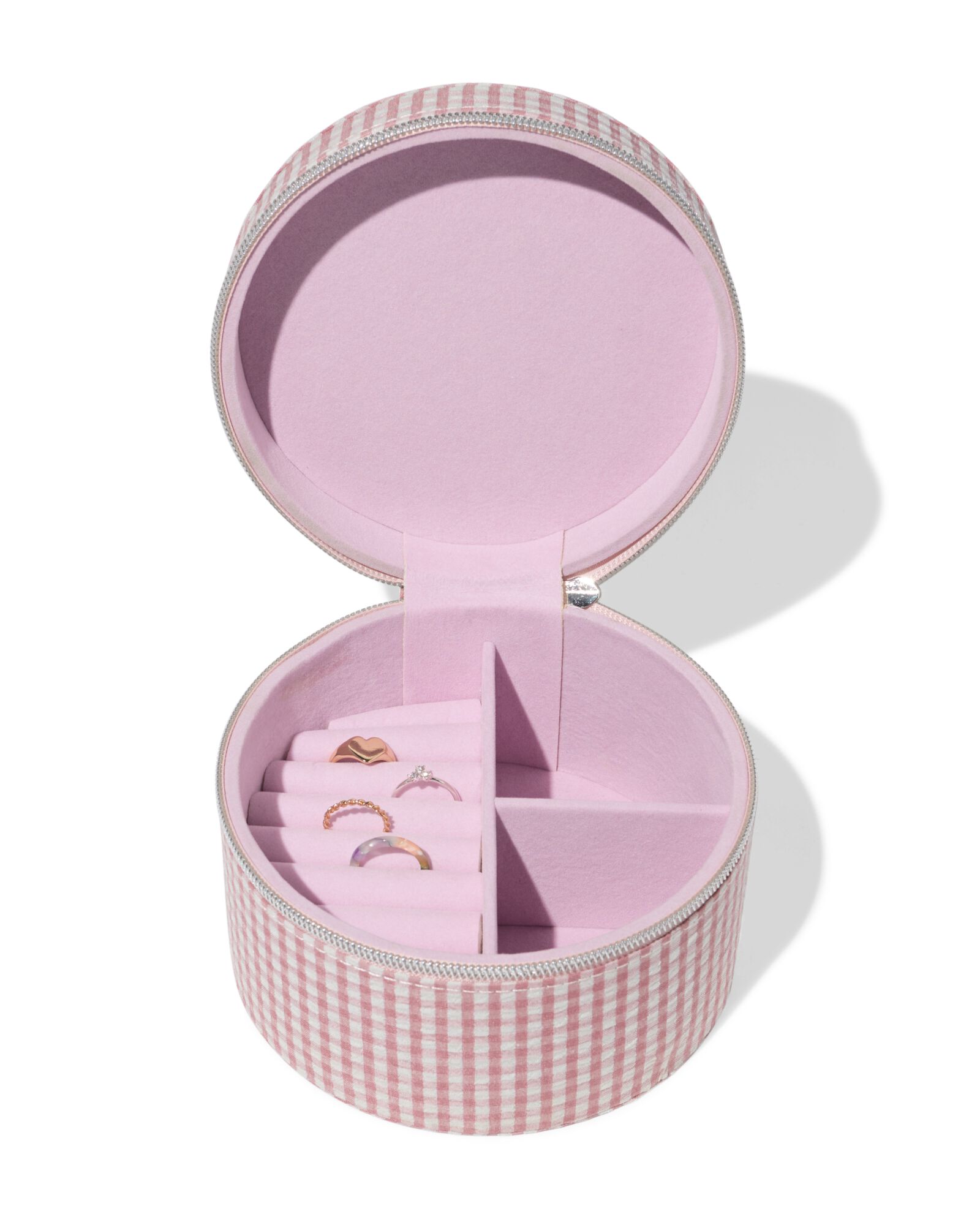 bo&icirc;te &agrave; bijoux ⌀15x10,5cm seersucker - 61104537 - HEMA