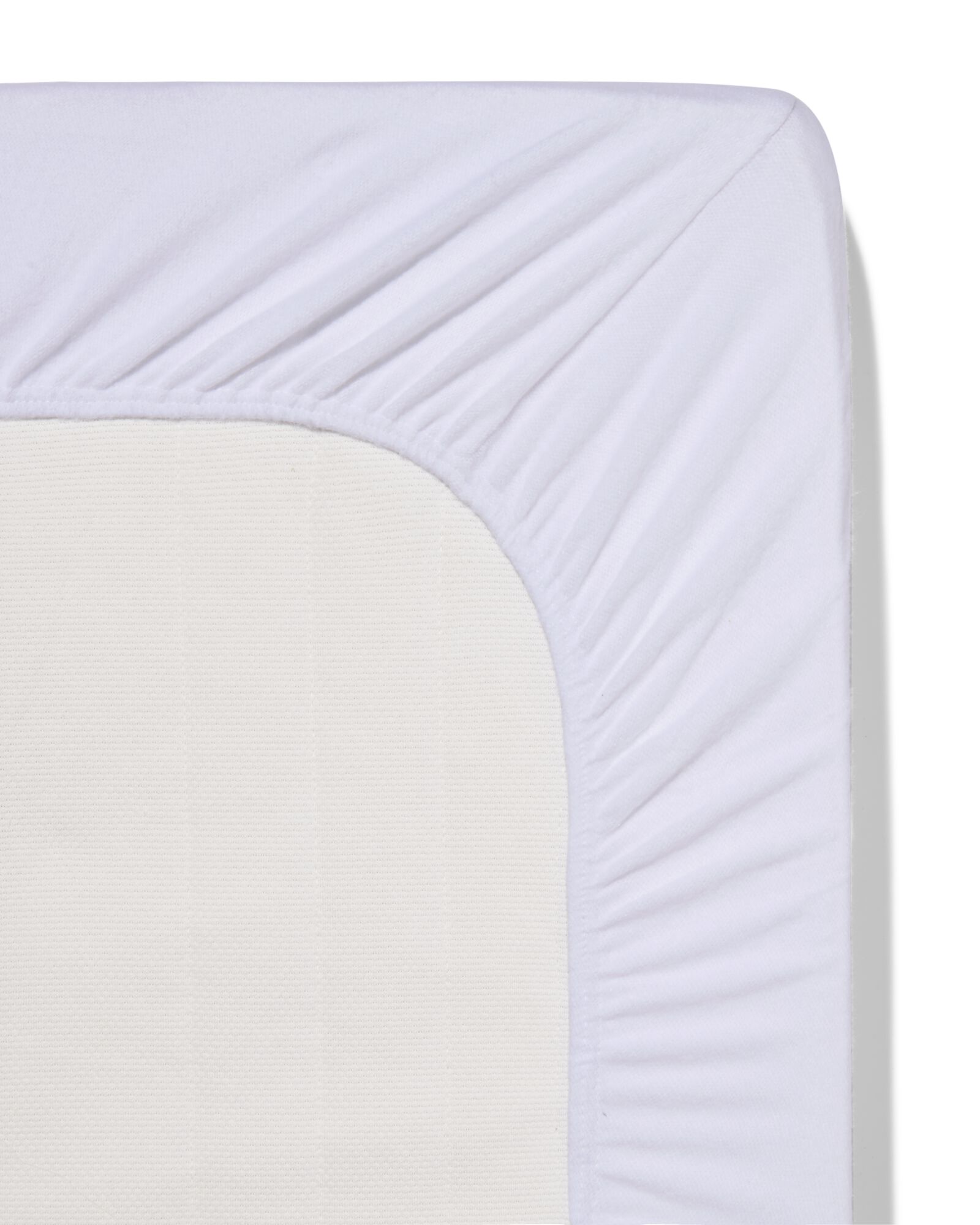 drap-housse boxspring molleton stretch 140x200 blanc - 5180071 - HEMA
