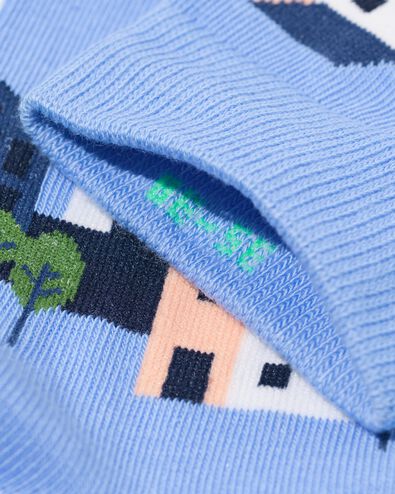 chaussettes pour adultes "happy home"  bleu 43/46 - 4124122 - HEMA